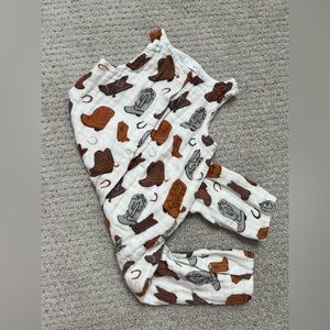 Angel Dear Muslin Cowboy Boot Romper - 18 M